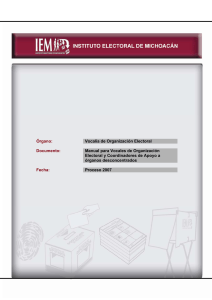 Vocalía de Organización Electoral Documento