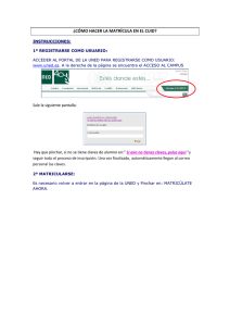¿CÓMO HACER LA MATRÍCULA EN EL CUID