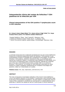 Interpretación clínica del conteo de linfocitos T CD4 positivos en la