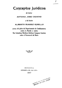 Conceptos jurídicos del doctor Antonio José Cadavid y Albert