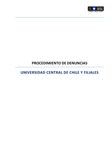 Procedimiento de Denuncias - Universidad Central de Chile