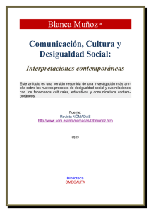 Comunicación, cultura y desigualdad social