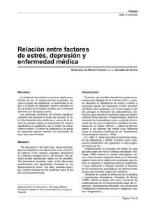 Relación entre factores de estrés, depresión y enfermedad médica