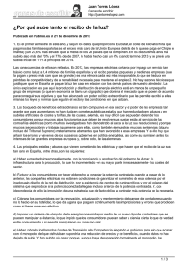 ¿Por qué sube tanto el recibo de la luz?