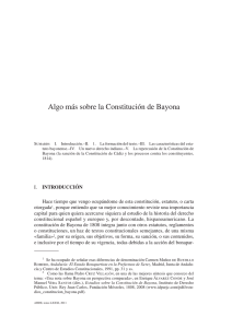 Algo más sobre la Constitución de Bayona