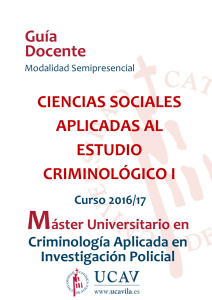 10201MC: Ciencias Sociales Aplicadas al Estudio Criminológico I