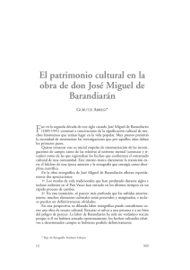 El patrimonio cultural en la obra de don José Miguel de Barandiarán