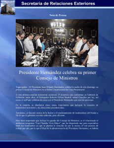 Presidente Hernández celebra su primer Consejo de Ministros