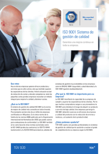 ISO 9001 Sistema de gestión de calidad