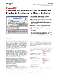 PowerDBTM Software de Administración de Datos de