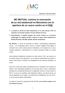MC MUTUAL culmina la renovación de su red asistencial en