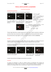 Átomo, sistema periódico y propiedades