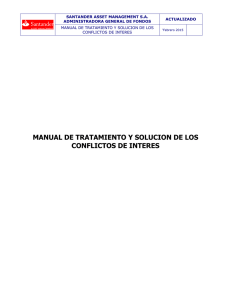 Manual de Tratamiento y Solución de los Conflictos de Interés