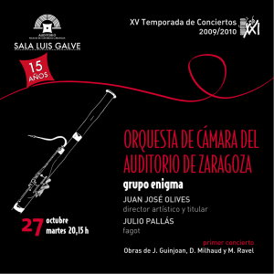 ORQUESTA DE CÁMARA DEL AUDITORIO DE ZARAGOZA