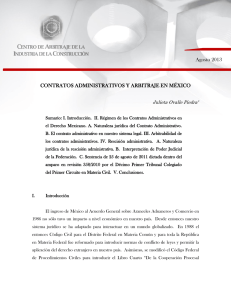 Contratos administrativos y arbitraje en México