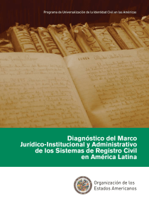 Diagnóstico del Marco Jurídico-Institucional y Administrativo de los