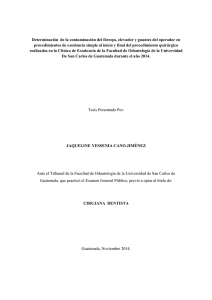 Determinación de la contaminación del fórceps