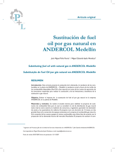 Sustitución de fuel oil por gas natural en ANDERCOL Medellín