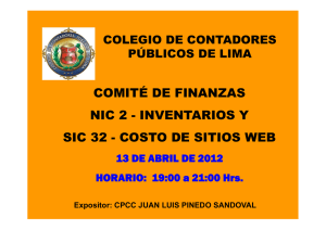 el COSTO y - Colegio de Contadores Públicos de Lima