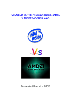 paralelo entre procesadores intel y procesadores