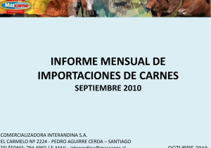 informe mensual de importaciones de carn informe mensual