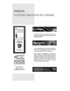 INACAL Instituto Nacional de Calidad