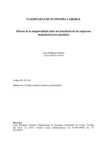 Efectos de la temporalidad sobre los beneficios de las empresas