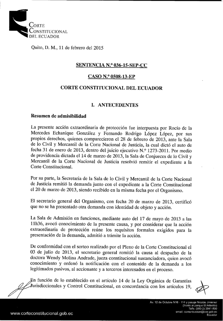 Descargar Sentencia - Corte Constitucional del Ecuador