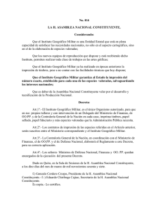 Decreto No. 014 - Instituto Geográfico Militar