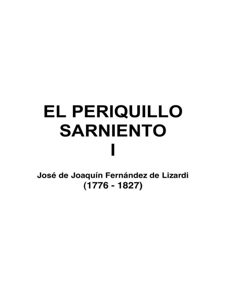Fernandez De Lizardi Jose De Joaquin EL PERIQUILLO