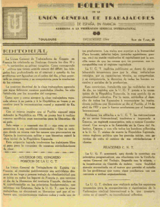 U.G.T. : Boletín de la Unión General de Trabajadores de España en