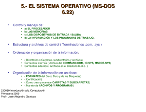 5.- EL SISTEMA OPERATIVO (MS