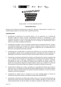 Declaración final - Secretaría General Iberoamericana
