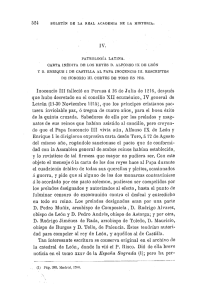 Patrología latina. Carta inédita de los reyes D. Alfonso IX de León y