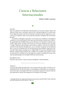 Ciencia y Relaciones Internacionales - FES Acatlán