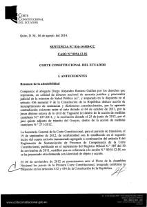 S~\ Nacional los jueces de la Primera Corte Constitucional