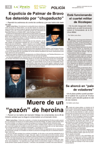 Muere de un “pazón” de heroína - La Opinión :: Diario de la Mañana