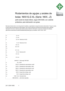 Rodamientos de agujas y axiales de bolas NKX12-Z