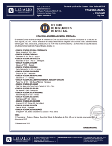 Citación a Asamblea Ordinaria - Colegio de Contadores de Chile