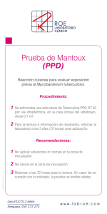 Prueba Mantoux (PPD) - Laboratorio Clínico Roe