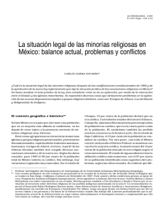 La situación legal de las minorías religiosas en México: balance