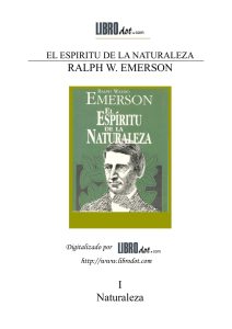 RALPH W. EMERSON I Naturaleza