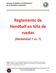 Reglamento de H andball en Silla de ruedas
