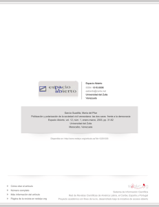 Redalyc.Politizaci&oacute;n y polarizaci&oacute;n de la sociedad civil venezolana