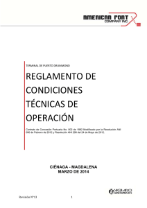 reglamento de condiciones técnicas de operación