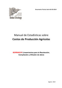 Manual de Estadísticas sobre Costos de Producción Agrícolas