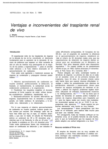 Ventajas e inconvenientes del trasplante renal de vivo