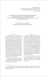 ¿ AUTORIZACION JUDICIAL PARA FOTOGRAFIAS O