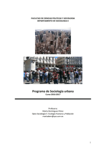 Programa de Sociología urbana