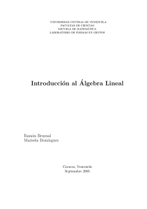 Introduccion an Algebra Lineal